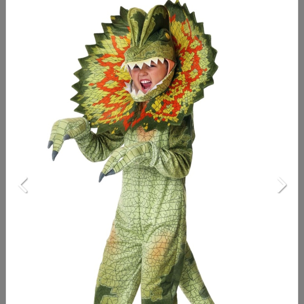 Child’s dilophosaurus costume size medium
